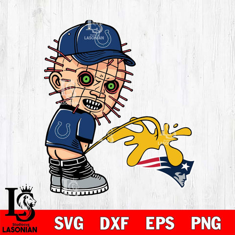 Indianapolis Colts Pinhead Piss On New England Patriots Svg Eps Dxf Png File, Digital Download, Instant Download