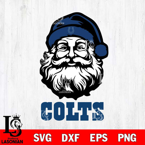 Indianapolis Colts Santa Claus Christmas Svg Eps Dxf Png File,NFL Svg Files,Digital Download,Sublimation,Instant Download