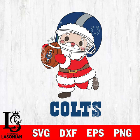 Indianapolis Colts Santa Claus Cute Svg Eps Dxf Png File,NFL Svg Files,Digital Download,Sublimation,Instant Download