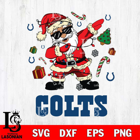 Indianapolis Colts Santa Claus Football Svg Eps Dxf Png File,NFL Svg Files,Digital Download,Sublimation,Instant Download