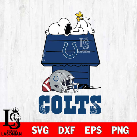 Indianapolis Colts Snoopy Chill Football SVG DXF EPS PNG FILE,Snoopy File Cut, Nfl Digital Download,Instant Download, Silhouette
