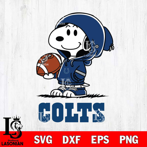 Indianapolis Colts Snoopy Football Svg Eps Dxf Png File, NFL svg , Digital Download , Instant Download, Cricut File