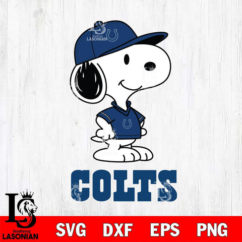 Indianapolis Colts Snoopy Football sport SVG DXF EPS PNG FILE,Snoopy File Cut, Nfl Digital Download,Instant Download, Silhouette