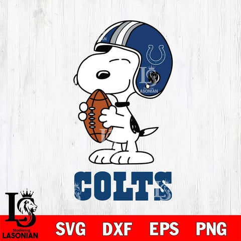 Indianapolis Colts Snoopy Rugby Svg Eps Dxf Png File, NFL svg , Digital Download , Instant Download, Cricut File