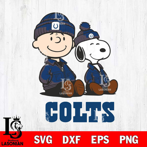 Indianapolis Colts Snoopy and Charlie Sport Svg Eps Dxf Png File, Cut file Digital Download ,Instant Download, Cricut File