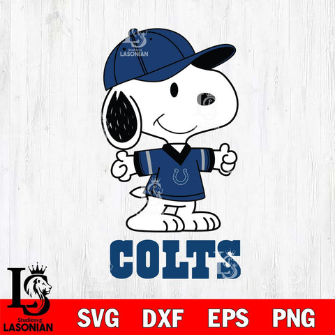 Indianapolis Colts Snoopy football SVG DXF EPS PNG FILE,Snoopy File Cut, Nfl Digital Download,Instant Download, Silhouette