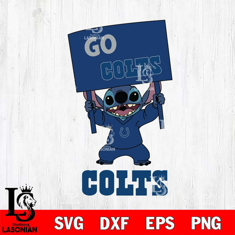 Indianapolis Colts Stitch Go cheer SVG DXF EPS PNG FILE, NFL File Cut, Digital Download,Instant Download, Silhouette, Cricut