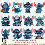 Indianapolis Colts Stitch Horror Bundle 12 SVG Eps Dxf Png File, Bundle NFL svg, Digital Download, Instant Download