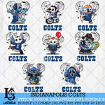 Indianapolis Colts Stitch Horror Halloween Bundle 8 Svg Eps Dxf Png File, Digital Download, Instant Download