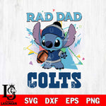 Indianapolis Colts Stitch Rad Dad SVG DXF EPS PNG FILE, Disney Father day File Cut,Digital Download,Instant Download,Disney Svg Files
