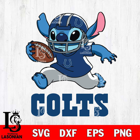 Indianapolis Colts Stitch Run Football SVG DXF EPS PNG FILE, Stitch File Cut,NFL Digital Download,Instant Download, Silhouette