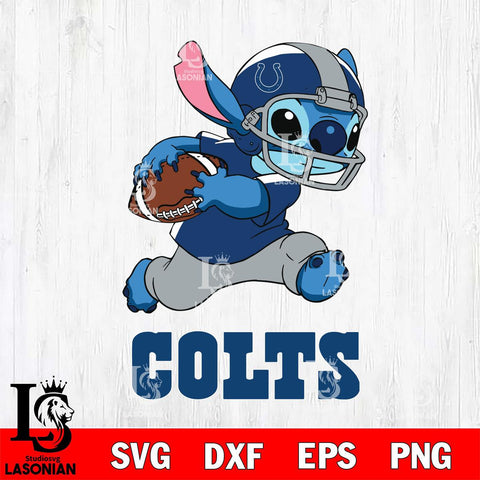 Indianapolis Colts Stitch Run Rugby Ball SVG DXF EPS PNG FILE, Stitch File Cut,NFL Digital Download,Instant Download, Silhouette