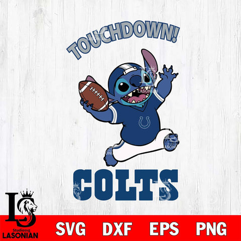 Indianapolis Colts Stitch Touchdown SVG DXF EPS PNG FILE, NFL File Cut, Digital Download,Instant Download, Silhouette, Cricut