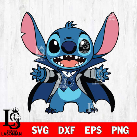 Indianapolis Colts Stitch Vampire Football halloween Svg Eps Dxf Png File, NFL svg, Digital Download, Instant Download