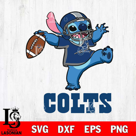Indianapolis Colts Stitch dance rugby ball SVG DXF EPS PNG FILE, Stitch File Cut,NFL Digital Download,Instant Download, Silhouette