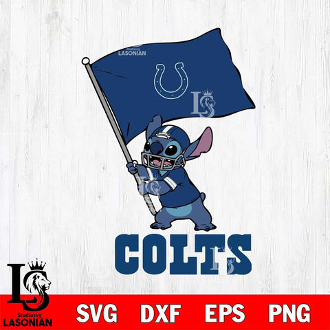 Indianapolis Colts Stitch flag SVG DXF EPS PNG FILE, NFL File Cut, Digital Download,Instant Download, Silhouette, Cricut