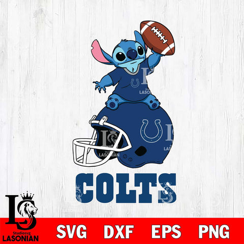 Indianapolis Colts Stitch helmet football SVG DXF EPS PNG FILE, Stitch File Cut,NFL Digital Download,Instant Download, Silhouette