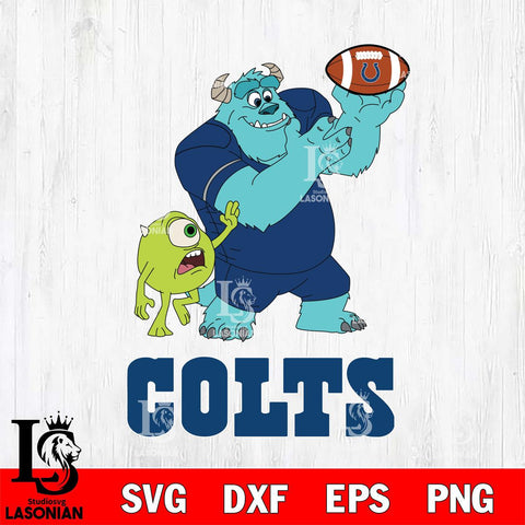 Indianapolis Colts Sully & Mike Football Cricut,Christmas SVG DXF EPS PNG FILE, Digital Download,Instant Download, Silhouette