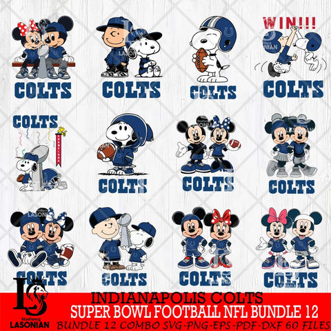 Indianapolis Colts Super Bowl NFL Bundle 12 Svg Eps Dxf Png File, NFL svg , Digital Download , Instant Download, Cricut File