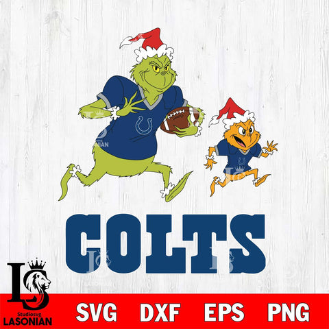 Indianapolis Colts The Grinch & Max Football Cricut,Christmas SVG DXF EPS PNG FILE, Digital Download,Instant Download, Silhouette