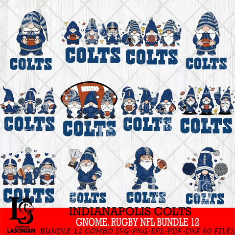 Indianapolis Colts  Gnome Football NFL Bundle File Cut, NFL SVG, Digital Download , CHRISTMAS Criucut , Silhouette