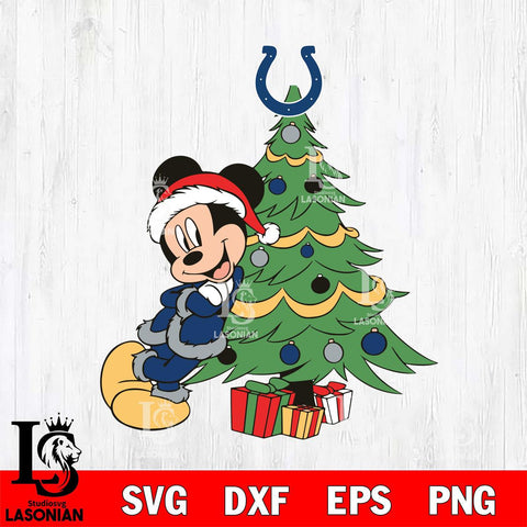 Indianapolis Colts mickey christmas 12 Svg Eps Dxf Png File, Digital Download, Instant Download