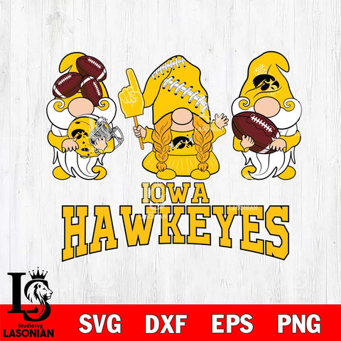 Iowa Hawkeyes 3 Gnomes Football Svg Eps Dxf Png File, Digital Download, Instant Download