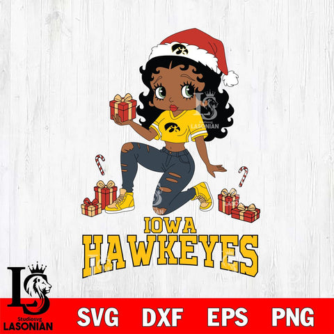 Iowa Hawkeyes Betty Boop Gift File Cut, NCAA SVG DXF EPS PNG PDF File, Digital Download , Criucut , Silhouette