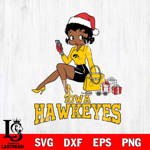 Iowa Hawkeyes Betty Boop Phone File Cut, NCAA SVG DXF EPS PNG PDF File, Digital Download , Criucut , Silhouette