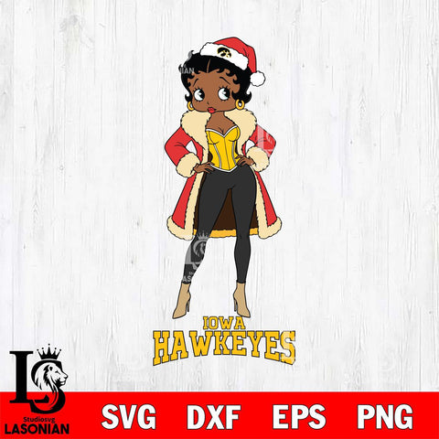 Iowa Hawkeyes Betty Boop Queen File Cut, NCAA SVG DXF EPS PNG PDF File, Digital Download , Criucut , Silhouette