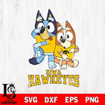 Iowa Hawkeyes Bluey & Bingo Svg Eps Dxf Png File, NCAA svg, Digital Download, Instant Download