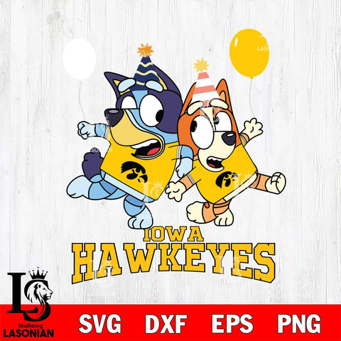Iowa Hawkeyes Bluey & Bingo 2 Svg Eps Dxf Png File, NCAA svg, Digital Download, Instant Download