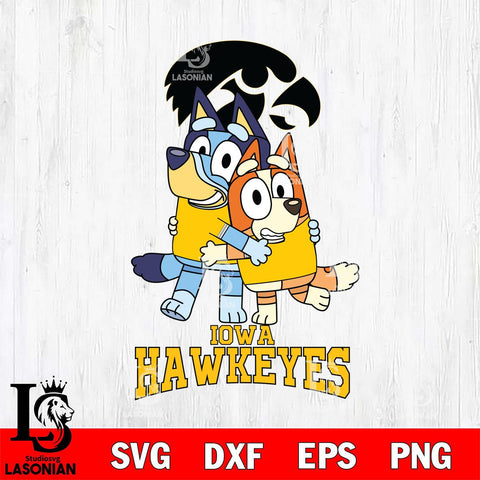 Iowa Hawkeyes Bluey & Bingo 3 Svg Eps Dxf Png File, NCAA svg, Digital Download, Instant Download