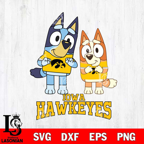 Iowa Hawkeyes Bluey & Bingo 6 Svg Eps Dxf Png File, NCAA svg, Digital Download, Instant Download