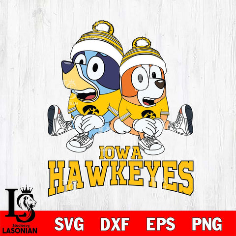 Iowa Hawkeyes Bluey & Bingo 8 Svg Eps Dxf Png File, NCAA svg, Digital Download, Instant Download