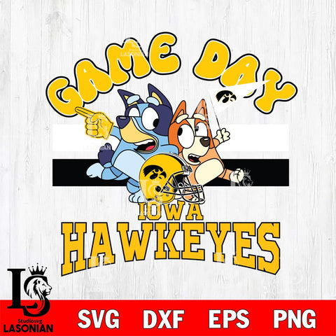 Iowa Hawkeyes Bluey & Bingo 9 Svg Eps Dxf Png File, NCAA svg, Digital Download, Instant Download
