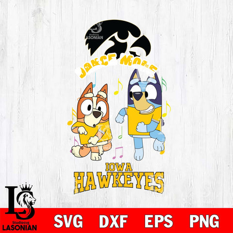 Iowa Hawkeyes Bluey Bingo Dance Mode Svg Eps Dxf Png File, NCAA svg, Digital Download, Instant Download