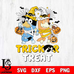 Iowa Hawkeyes Bluey Trick or Treat Halloween 2 Svg Eps Dxf Png File, Digital Download, Instant Download
