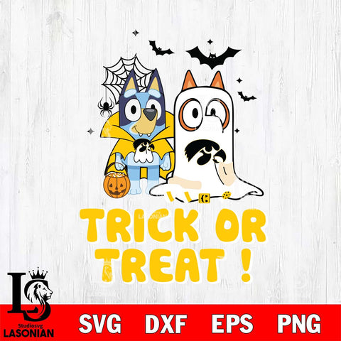 Iowa Hawkeyes Bluey Trick or Treat Halloween Svg Eps Dxf Png File, Digital Download, Instant Download