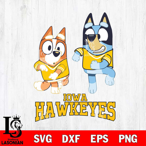 Iowa Hawkeyes Bluey with Chilli Dance Svg Eps Dxf Png File, Digital Download, Instant Download