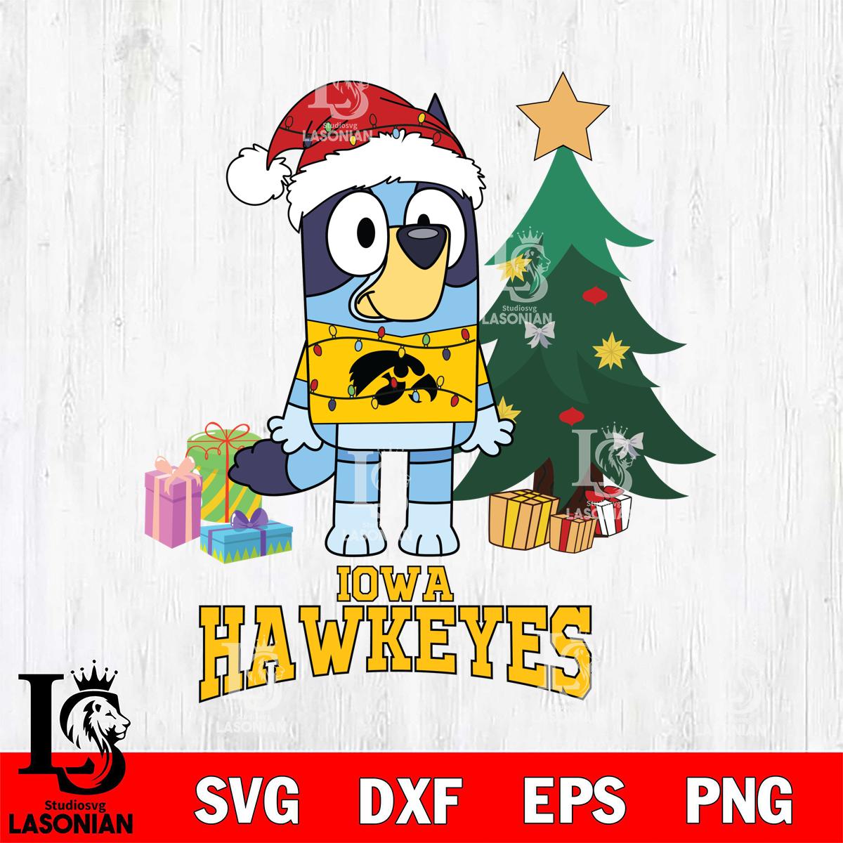 Iowa Hawkeyes Christmas Bluey Tree Sport – lasoniansvg