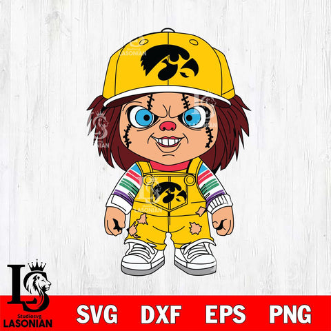 Iowa Hawkeyes Chucky Football Horror Halloween Svg Eps Dxf Png File, NCAA svg, Digital Download, Instant Download