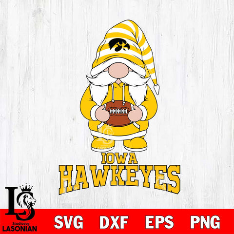 Iowa Hawkeyes Gnome Football File Cut, NCAA SVG, Digital Download , Criucut , Silhouette