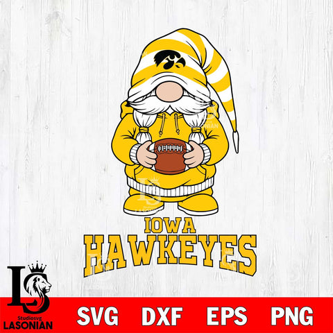 Iowa Hawkeyes Gnome Sport File Cut, NCAA SVG, Digital Download , Criucut , Silhouette