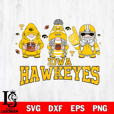 Iowa Hawkeyes Gnome #1 Football File Cut, NCAA SVG, Digital Download , Criucut , Silhouette
