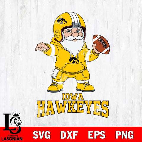 Iowa Hawkeyes Gnome football player File Cut, NCAA SVG, Digital Download , Criucut , Silhouette