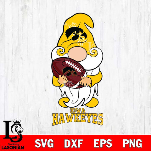 Iowa Hawkeyes Gnomes Christmas football Svg Eps Dxf Png File, Digital Download, Instant Download