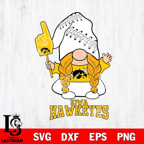 Iowa Hawkeyes Gnomes Fan Svg Eps Dxf Png File, Digital Download, Instant Download