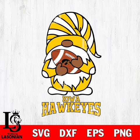 Iowa Hawkeyes Gnomes Football Svg Eps Dxf Png File, Digital Download, Instant Download