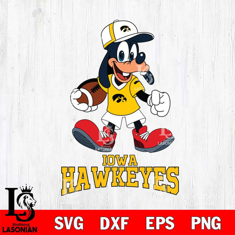 Iowa Hawkeyes Goofy Football Player SVG DXF EPS PNG FILE,NCAA svg ,Football Digital Download,Instant Download, Silhouette